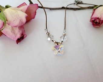 Swarovski Crystal Flower Pendant, Crystal Pendant, Flower Pendant, Handmade Jewellery