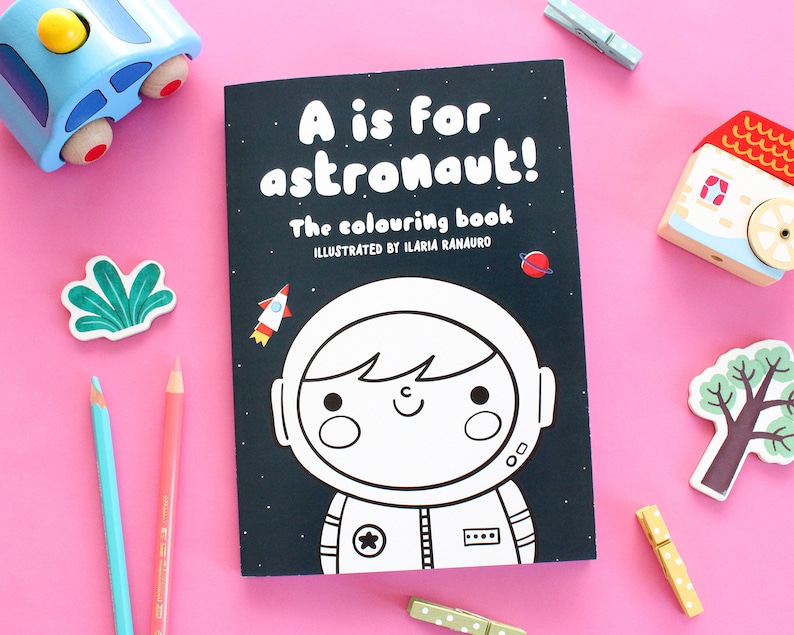 ABC colouring book A is for astronaut 26 pages image 1