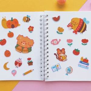 Reusable Sticker Book Mango and the Flying Pencil A6 with 50 Reusable Pages and Semi-Transparent Hardcover, stickers not included image 9