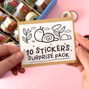 10 Stickers Surprise Pack, bundle of matte and glossy vinyl sticker, waterproof stickers.