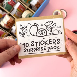 Pack sorpresa de 10 pegatinas, paquete de pegatinas de vinilo mate y brillante, pegatinas impermeables.
