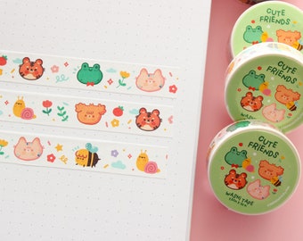 Washi Tape "Cute Friends" by Ilariapops, 10m x 15mm