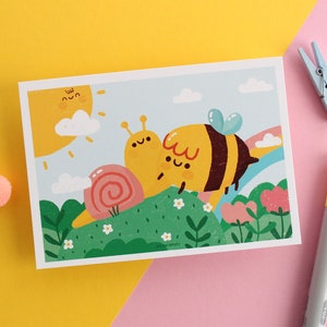 A6 Mini Print "Honey & Lattuce Polaroid", stampato su carta opaca 324 gsm, 105x148mm