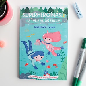 Superhelden Mädchen Buch auf Spanisch: &quot;Superheroinas 2&quot; Kindergeschichte Illustriertes Kinderbuch von Ilariapops
