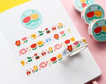 Washi Tape "Flower Market" by Ilariapops, 10m x 15mm