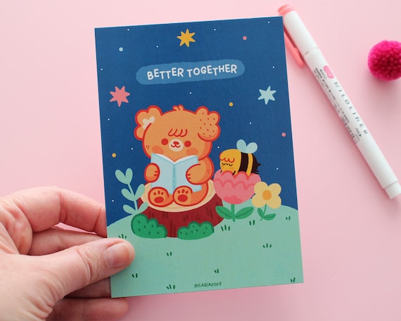 A6 Mini Print "Better Together", printed on matte paper 324 gsm, 105x148mm