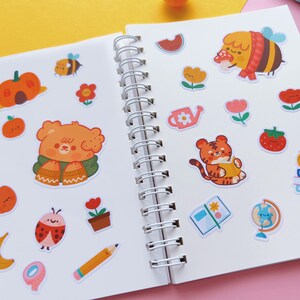 Reusable Sticker Book Mango and the Flying Pencil A6 with 50 Reusable Pages and Semi-Transparent Hardcover, stickers not included image 10