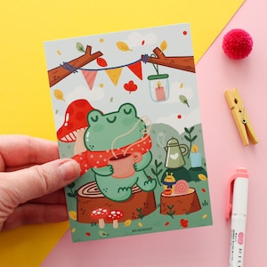 A6 Mini Print "Cozy Vibes", stampato su carta opaca 324 gsm, 105x148mm