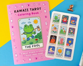 Kawaii Tarot Colouring Book
