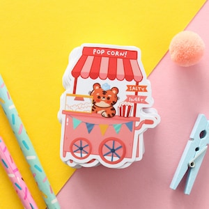 Bao sticker &quot;Pop Corn stand&quot;, Die-cut matte vinyl sticker, waterproof sticker.