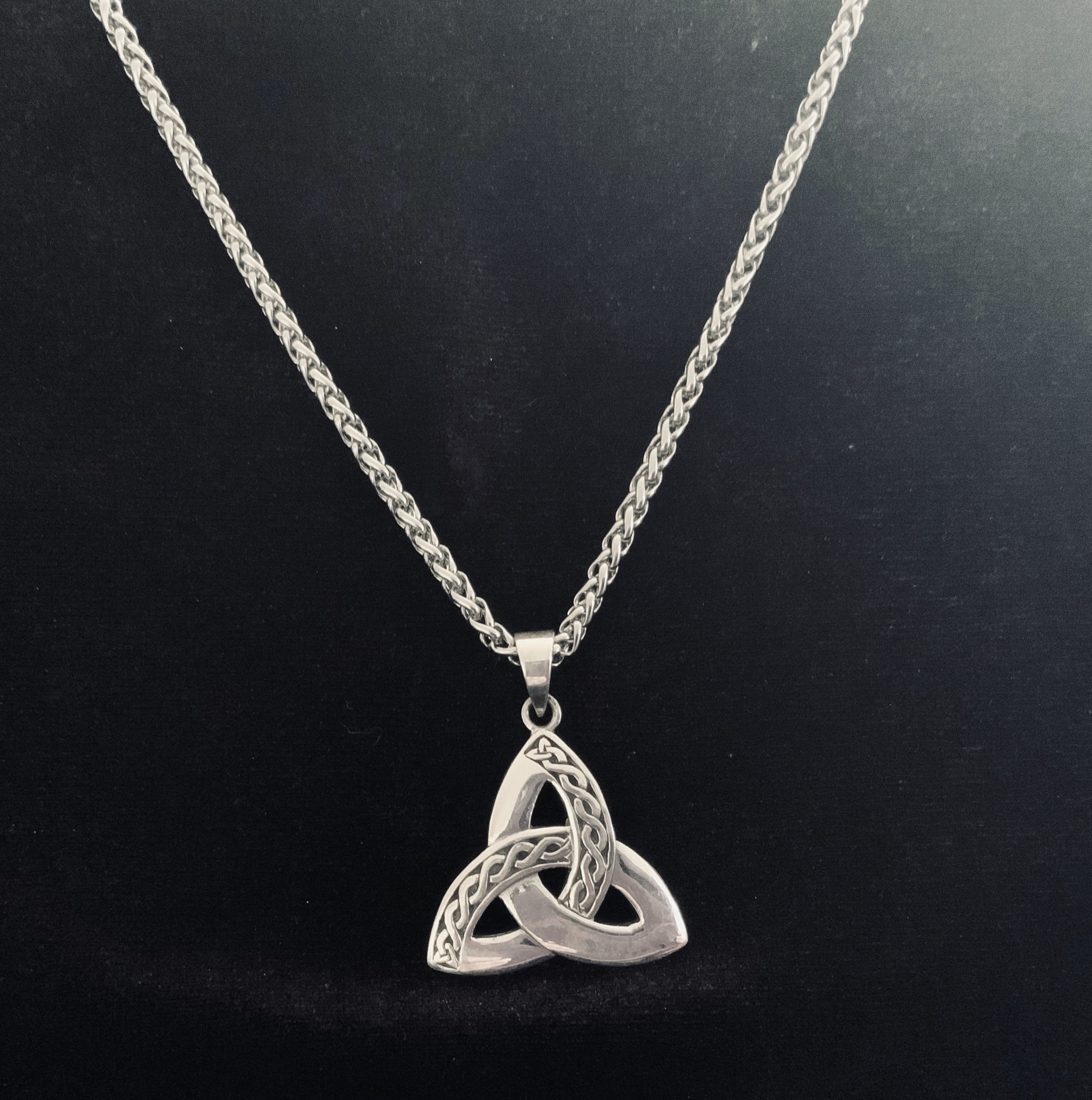Large Handcast 925 Sterling Silver Irish Celtic Triquetra Trinity Knot ...