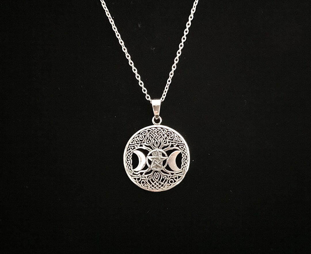 Handcast 925 Sterling Silver Celtic Tree of Life Triple Goddess ...