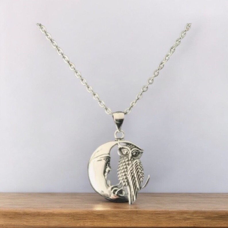 925 Owl Pendant - Etsy