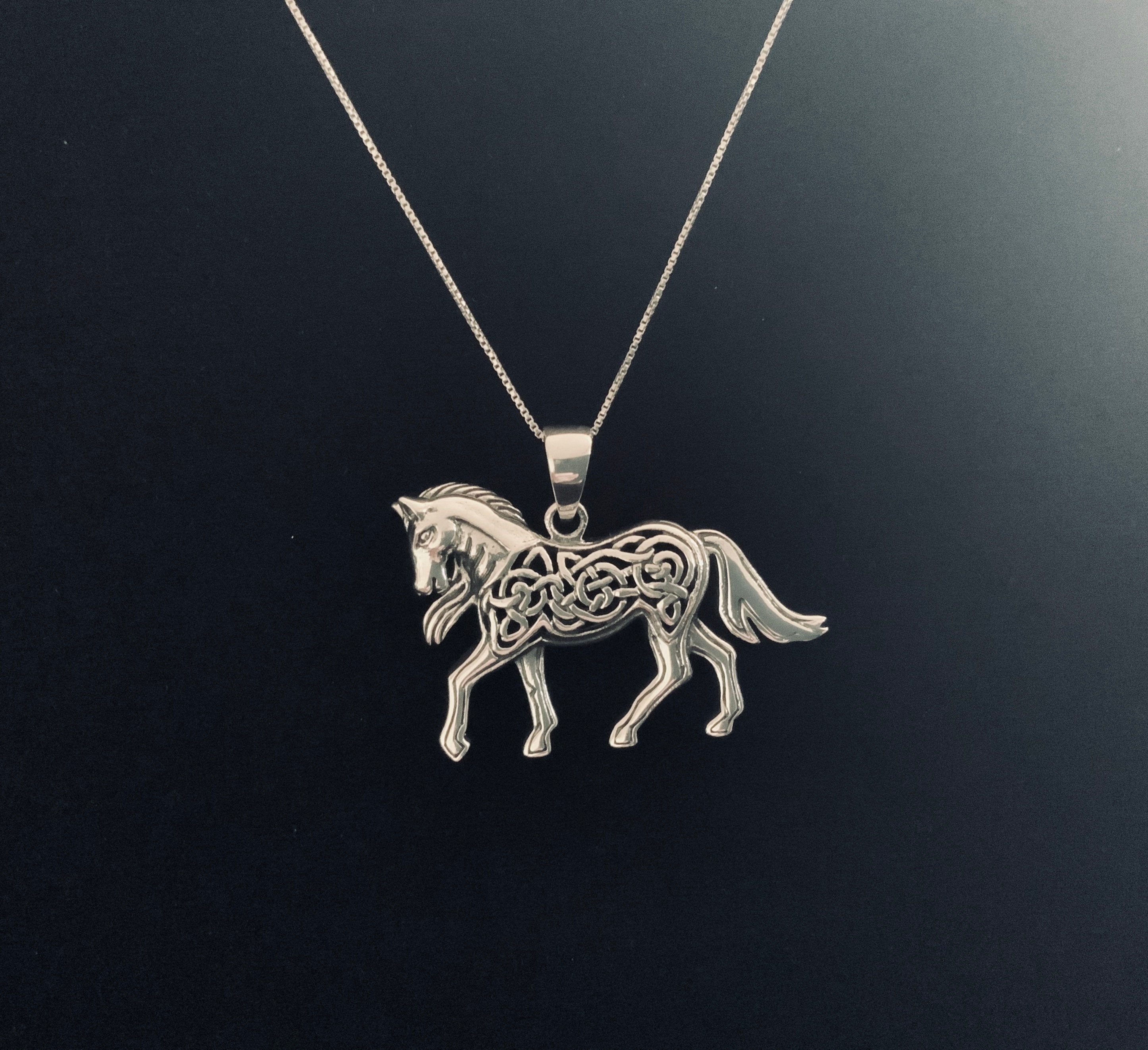 Pendentif Epona En Argent 925 - Déesse Celtique Des Chevaux - Bijoux Ancestraux Neuf Avec étiquettes
