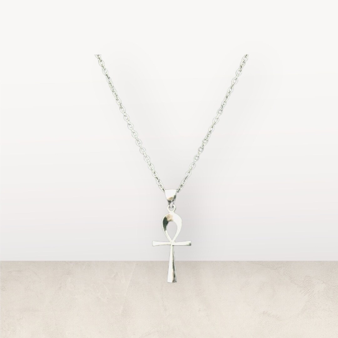 Coffret pendentif petit croix égyptienne ansée ankh ank et sa chaine