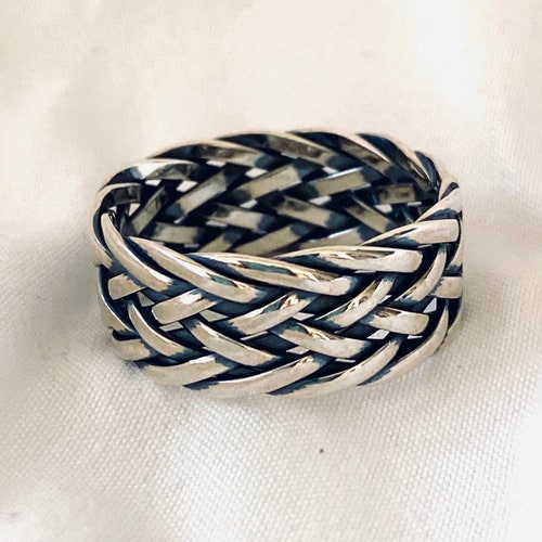 Woven Braid Celtic Ring // 925 Sterling Silver // Braided - Etsy