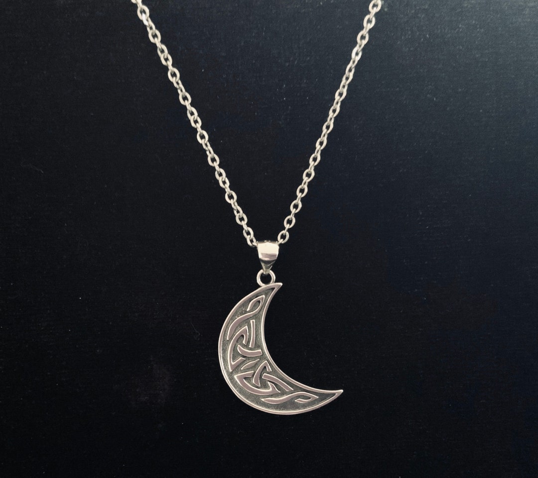 Handcast 925 Sterling Silver Irish Celtic Crescent Moon - Etsy