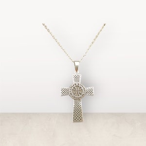 Large Handcast 925 Sterling Silver Crusader Knights Templar Cross Pendant + Free Chain Necklace