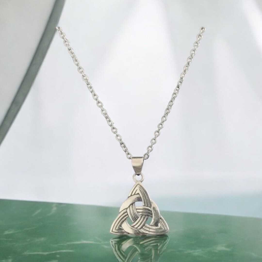 Large Handcast 925 Sterling Silver Irish Celtic Triquetra Trinity Knot ...