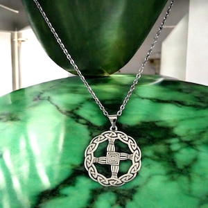 Colgante de Santa Brígida irlandesa en plata de ley 925 fundida a mano con cadena gratis.