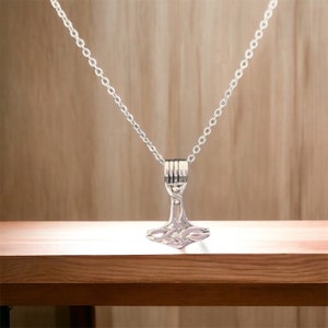Handcast 925 Sterling Silver Norse Viking Thor's Thors Hammer Mjolnir Pendant + Free Chain