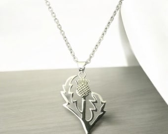 VONALA Collana di cardo scozzese in argento sterling 925 con ciondolo a