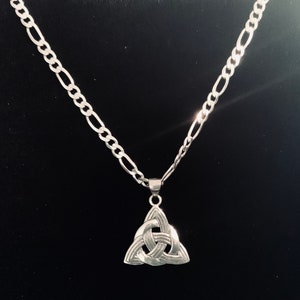 Large Handcast 925 Sterling Silver Irish Celtic Triquetra Trinity Knot ...