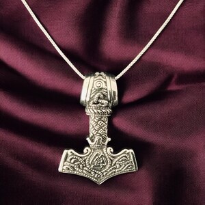 WithLoveSilver Sterling Silver Viking Axe Pendant With Triquetra & Vegvisir - Double Sided - View #13