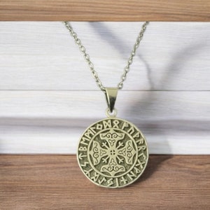 Handcast 925 Sterling Silver Viking Norse Thor’s Thors Hammer Mjolnir Pendant accented with Runes Runic Alphabet+ Free Chain Necklace