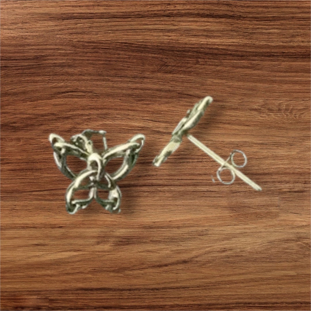 Orecchini Creoli In Argento Sterling 925 - Design Celtico, Senza Pietre
