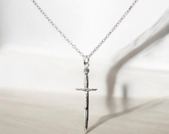 Handcast 925 Sterling Silver Medieval Excalibur Sword Pendant + Free Chain