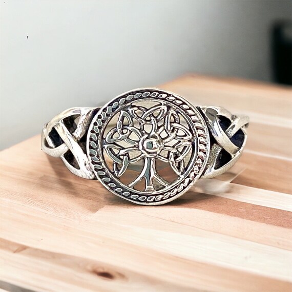 Granat Ring 925 Silber Gr. 53 - 63 " Keltischer Knoten