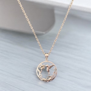 Handcast 925 Sterling Silver Hummingbird Pendant + Free Chain