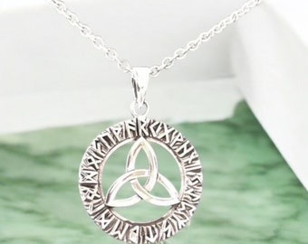 Ciondolo Argento 925 Treasure Bay Nodo Celtico Trinitario - Collana Uomo Donna, Simbolo Triquetra Irlandese