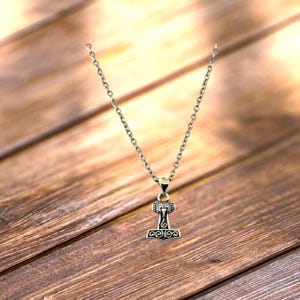 Handcast 925 Sterling Silver Norse Viking Thor&#39;s Thors Hammer Mjolnir Pendant + Free Chain