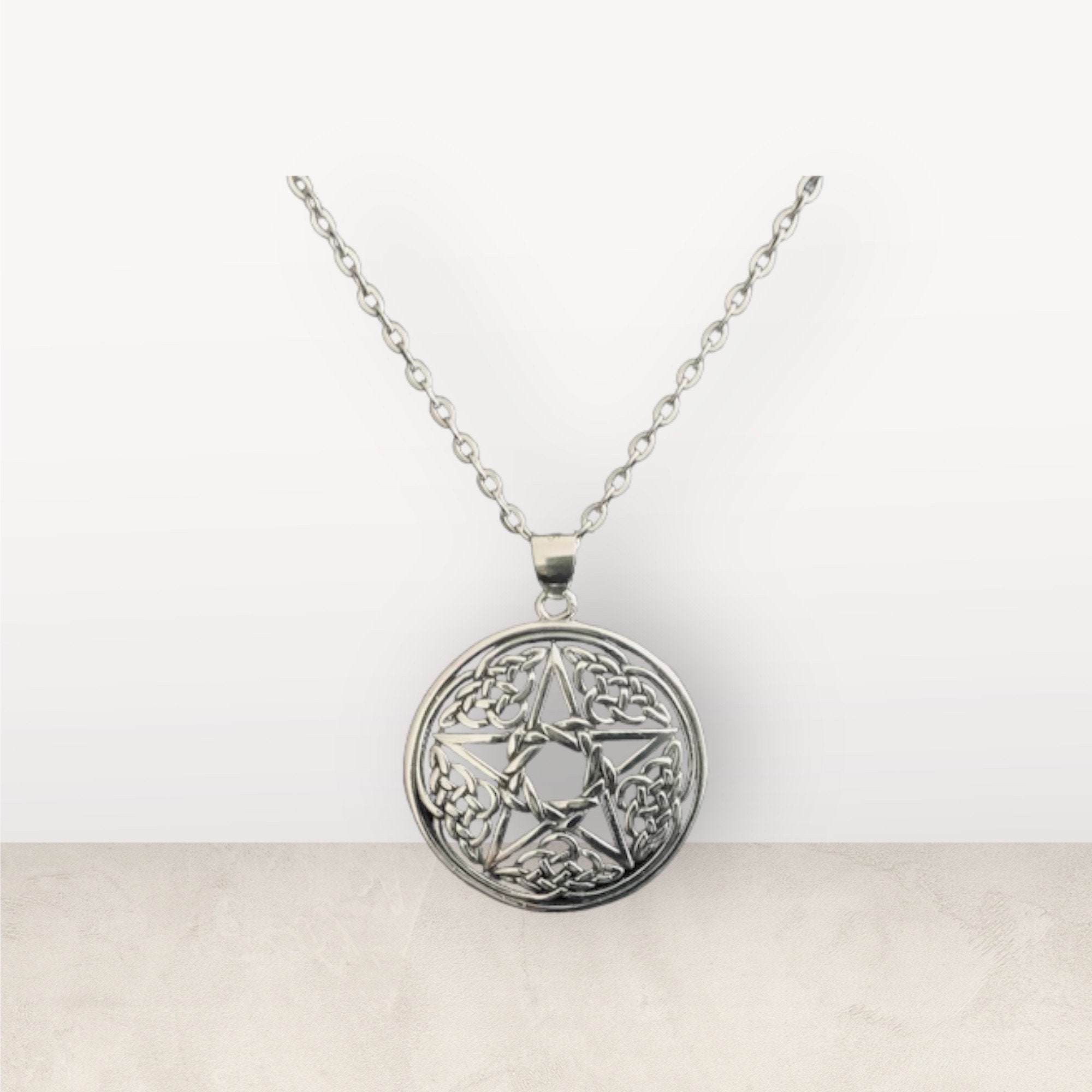 Sterling silver pentacle pentagram pendant 23mm | eBay | Pentagram pendant,  Pendant, Silver