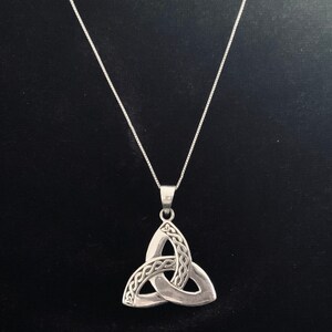 Large Handcast 925 Sterling Silver Irish Celtic Triquetra Trinity Knot ...