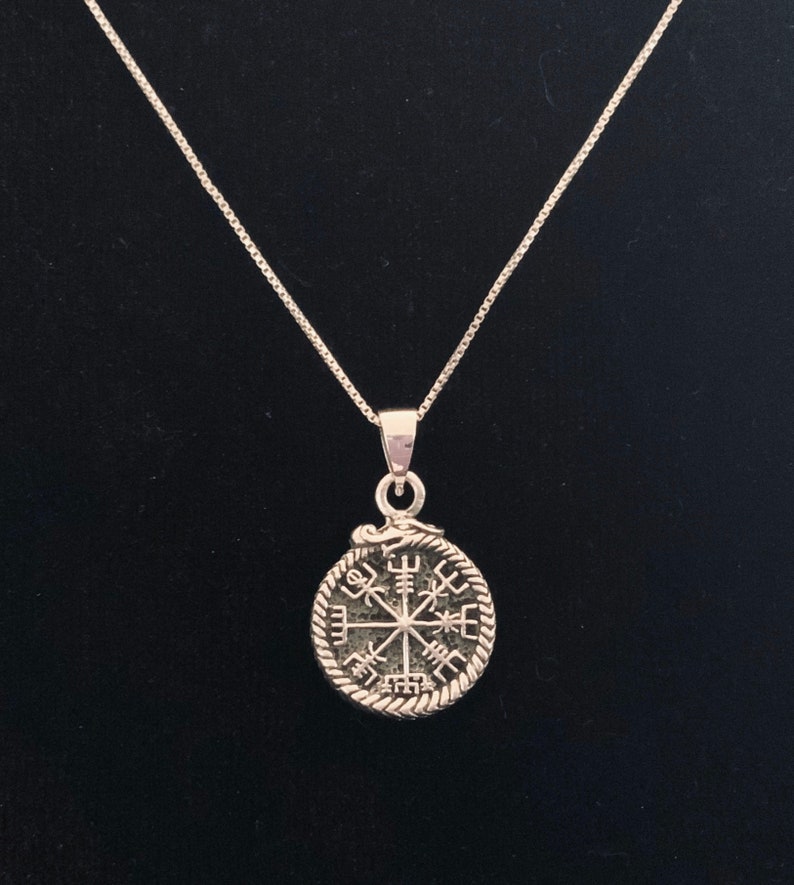 Handcast 925 Sterling Silver Norse Viking Compass Vegvisir Etsy