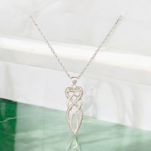 Handcast 925 Sterling Silver Celtic Entwined Snake Snakes Knotwork Pendant + Free Chain
