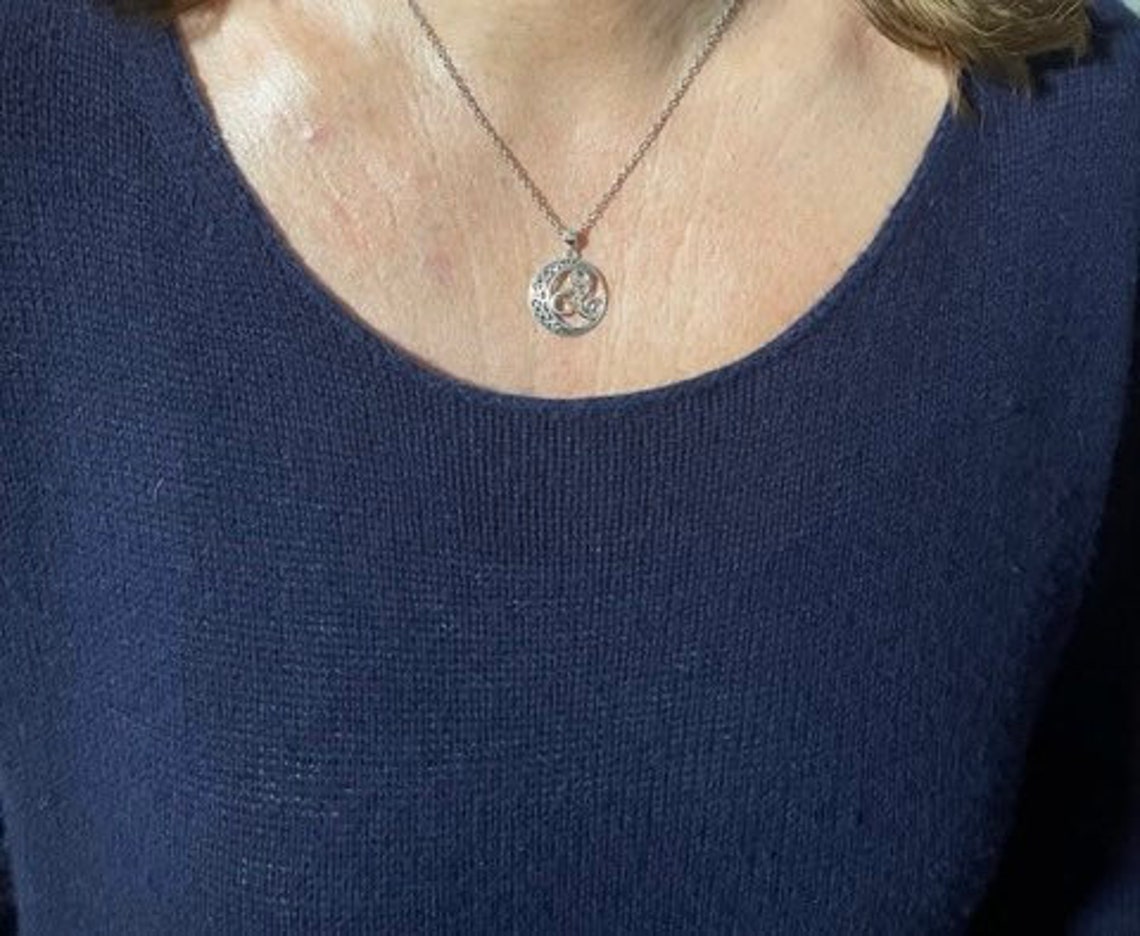 Handcast 925 Sterling Silver Celtic Crescent Moon Triskele Triple ...