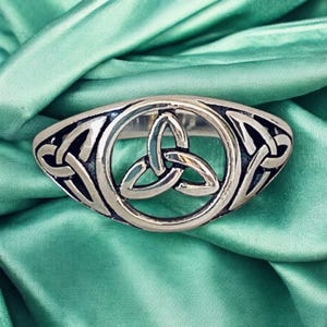 Handcast 925 Sterling Silver Irish Celtic Filigree Trinity Triquetra ...