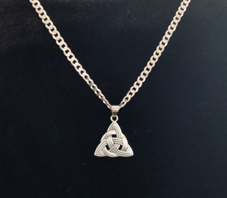 Large Handcast 925 Sterling Silver Irish Celtic Triquetra Trinity Knot ...