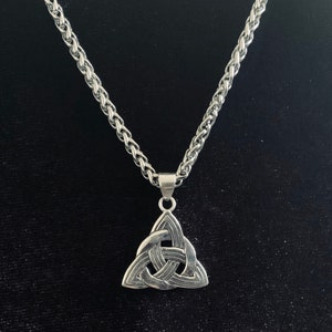 Large Handcast 925 Sterling Silver Irish Celtic Triquetra Trinity Knot ...