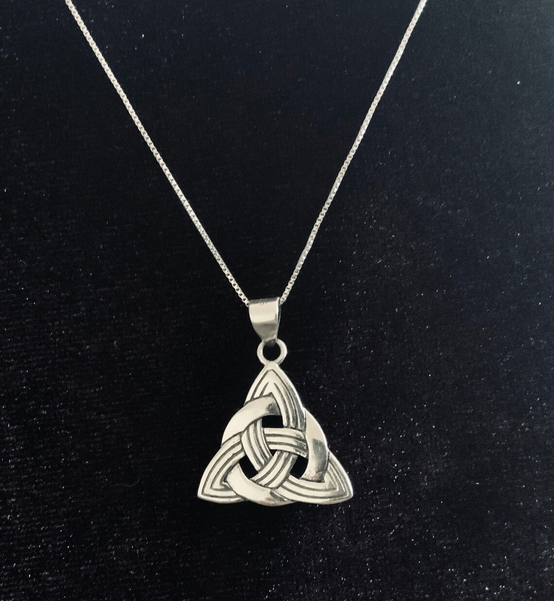 Large Handcast 925 Sterling Silver Irish Celtic Triquetra Trinity Knot ...
