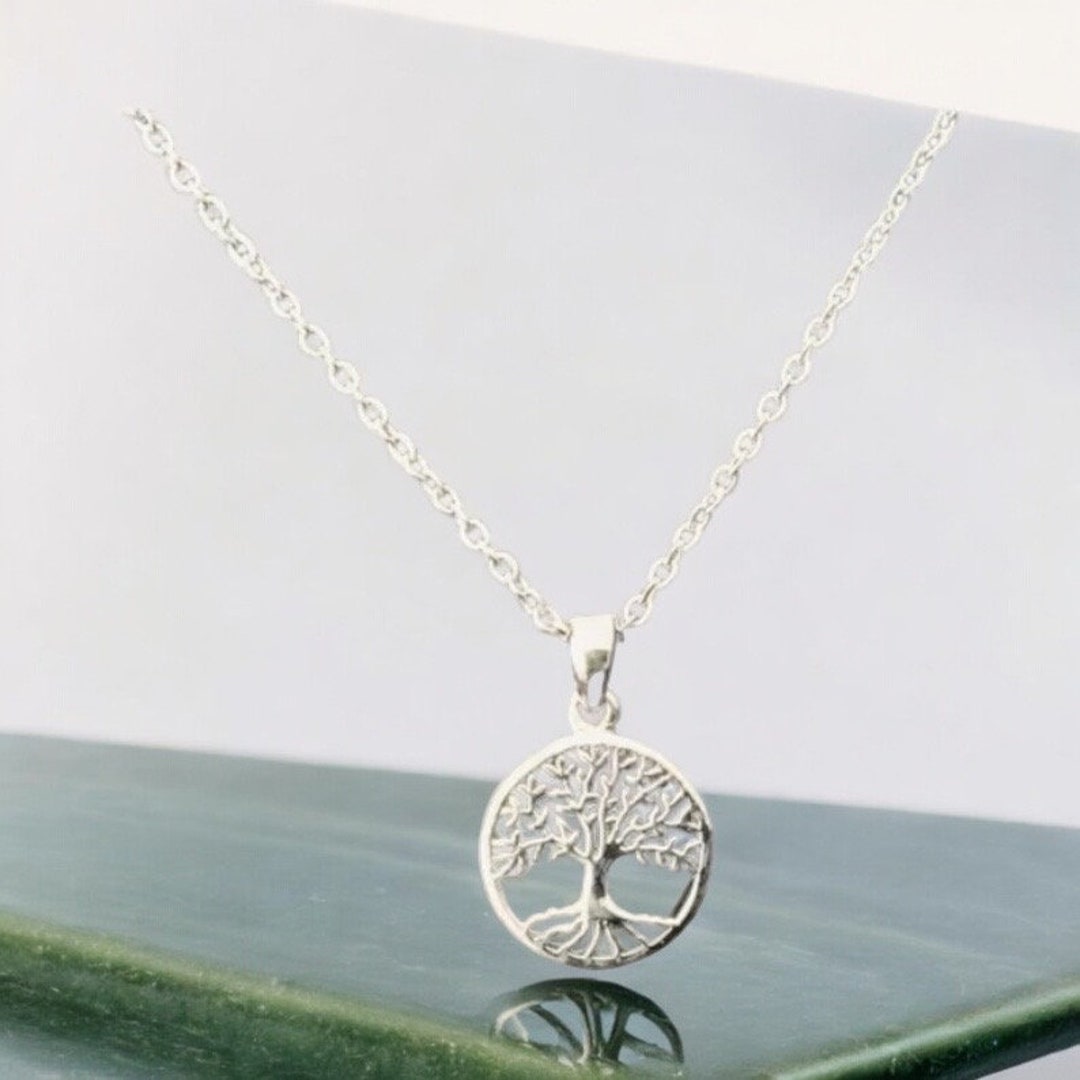 Handcast 925 Sterling Silver Celtic Tree of Life Pendant + Free Chain ...