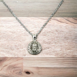 Handcast 925 Sterling Silver Norse Viking God Odin Celtic Weave Pendant Necklace + Free Chain