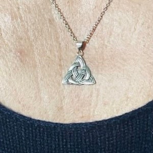 Large Handcast 925 Sterling Silver Irish Celtic Triquetra Trinity Knot ...