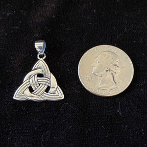 Large Handcast 925 Sterling Silver Irish Celtic Triquetra Trinity Knot ...