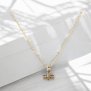 Handcast 925 Sterling Silver Norse Viking Thor&#39;s Thors Hammer Mjolnir Pendant + Free Chain