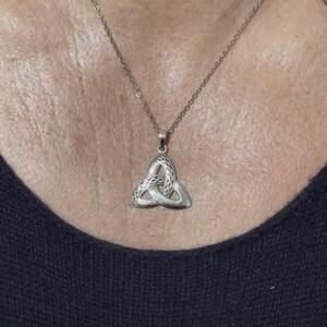 Large Handcast 925 Sterling Silver Irish Celtic Triquetra Trinity Knot ...